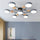 Plafonnier semi-encastré LED design branche moléculaire ronde nordique moderne