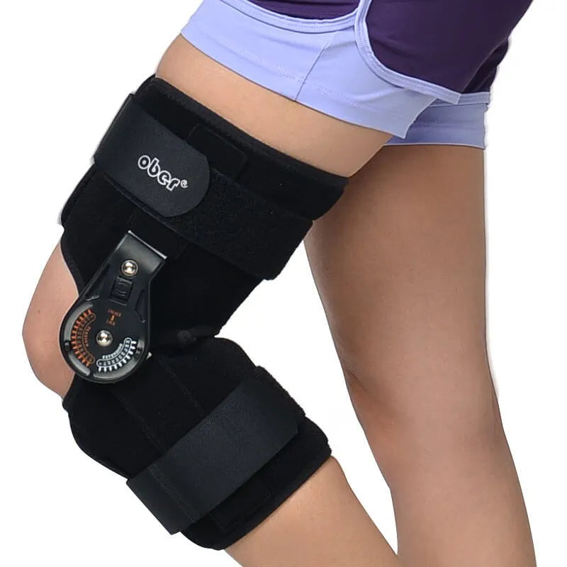 Hengslet ROM knestøtte, postoperativ knestøtte for restitusjonsstabilisering, ACL-, MCL- og PCL-skade