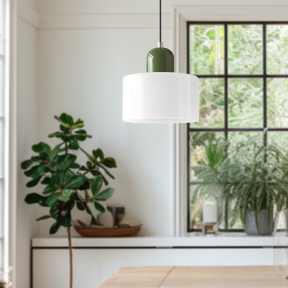 Bauhaus liten glasspendel lampe