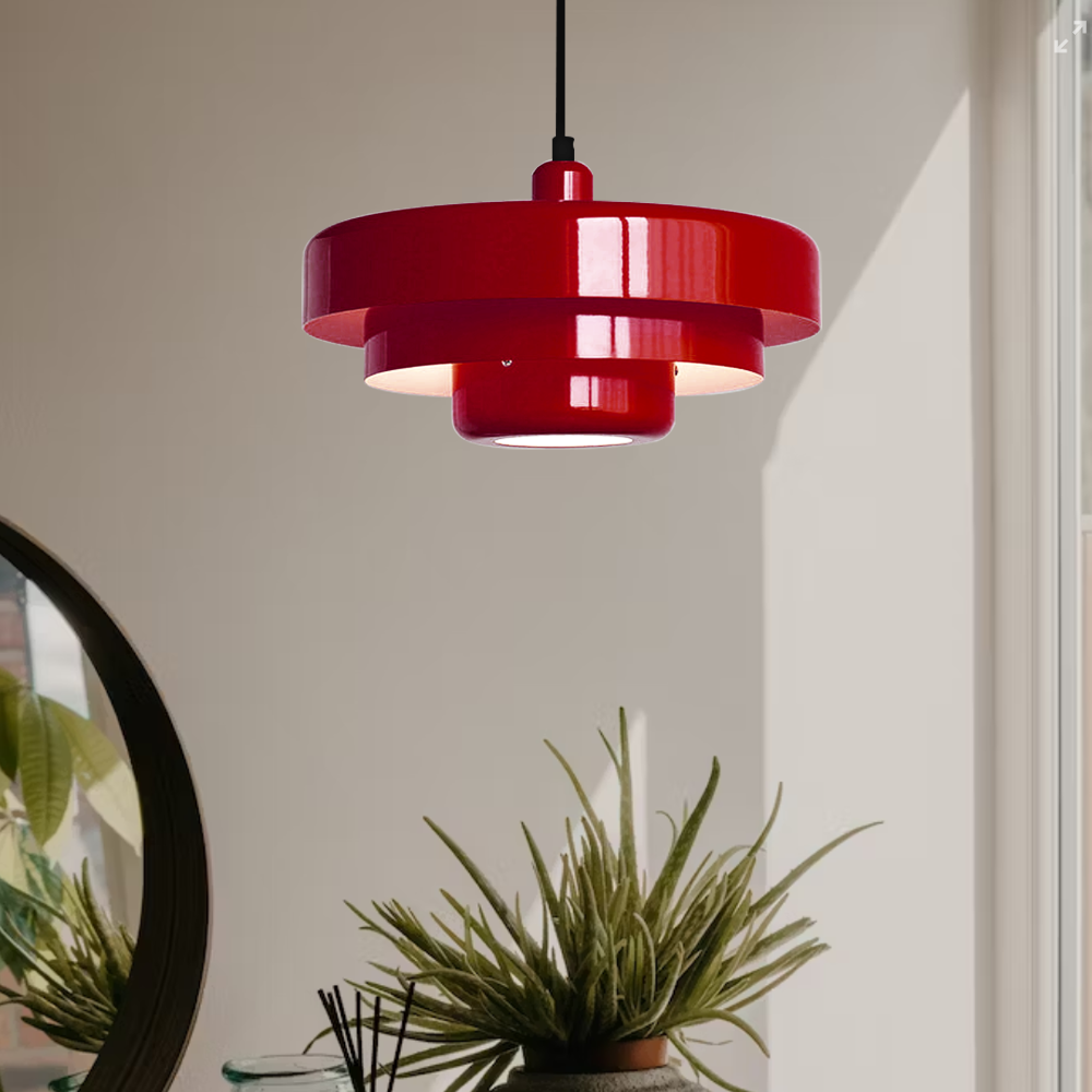 Middelaldersk jern retro enkelt hode Bauhaus hengelampe