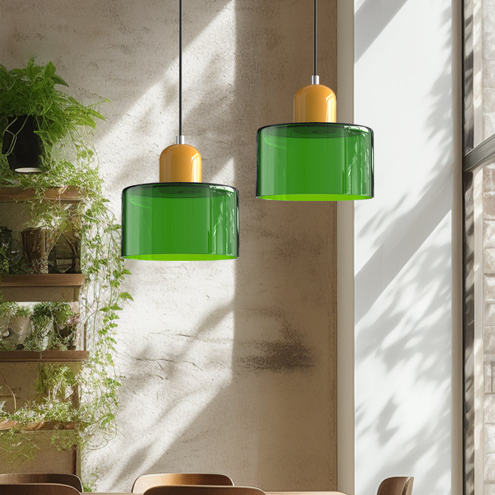 Bauhaus liten glasspendel lampe