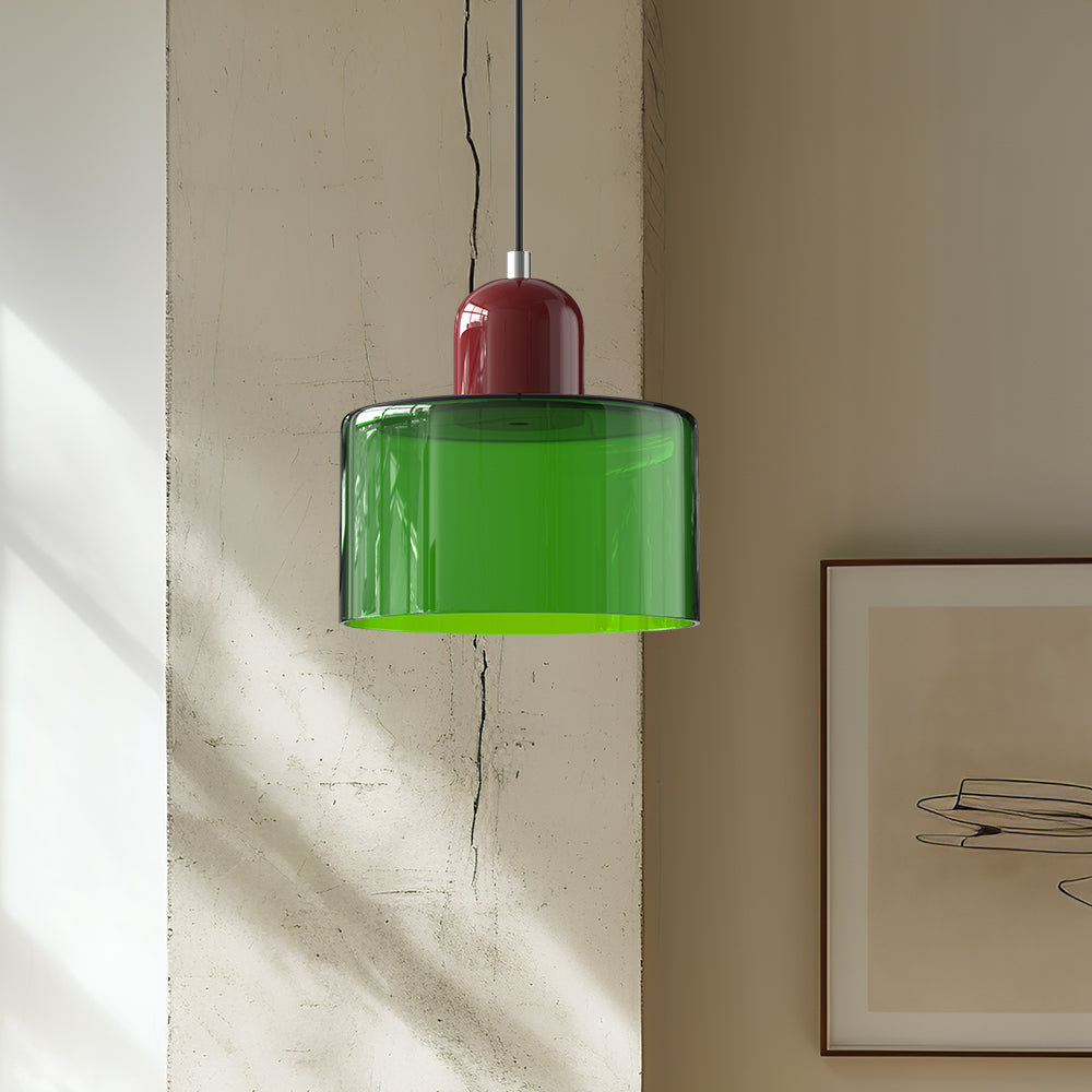 Bauhaus liten glasspendel lampe