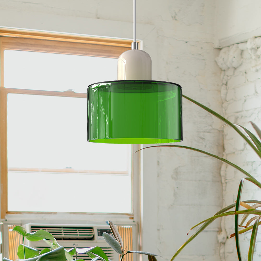 Bauhaus liten glasspendel lampe