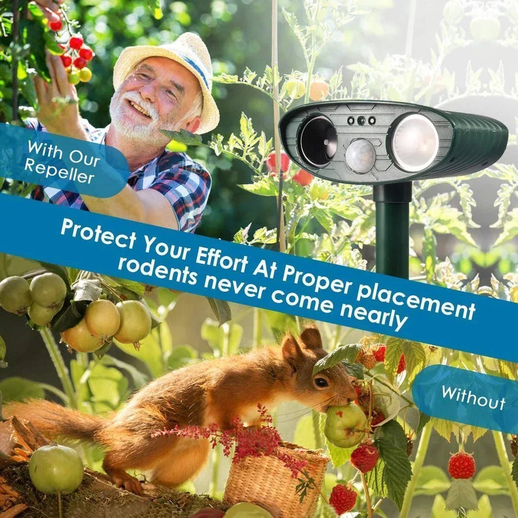 Ultralyd Chipmunk Repeller - Solcelledrevet - Bli kvitt chipmunks på 48 timer