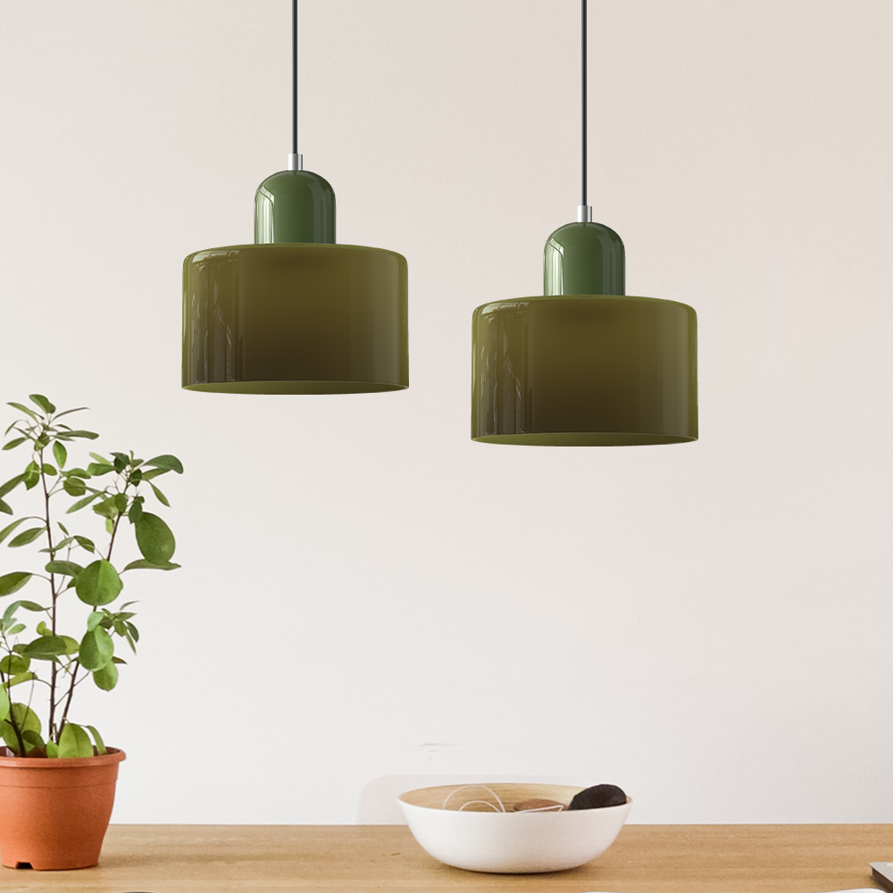 Bauhaus liten glasspendel lampe