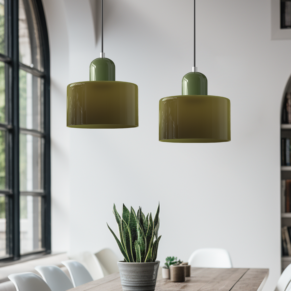 Bauhaus liten glasspendel lampe