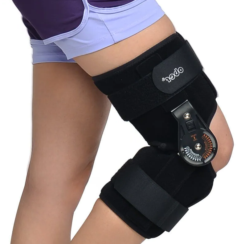 Hengslet ROM knestøtte, postoperativ knestøtte for restitusjonsstabilisering, ACL-, MCL- og PCL-skade