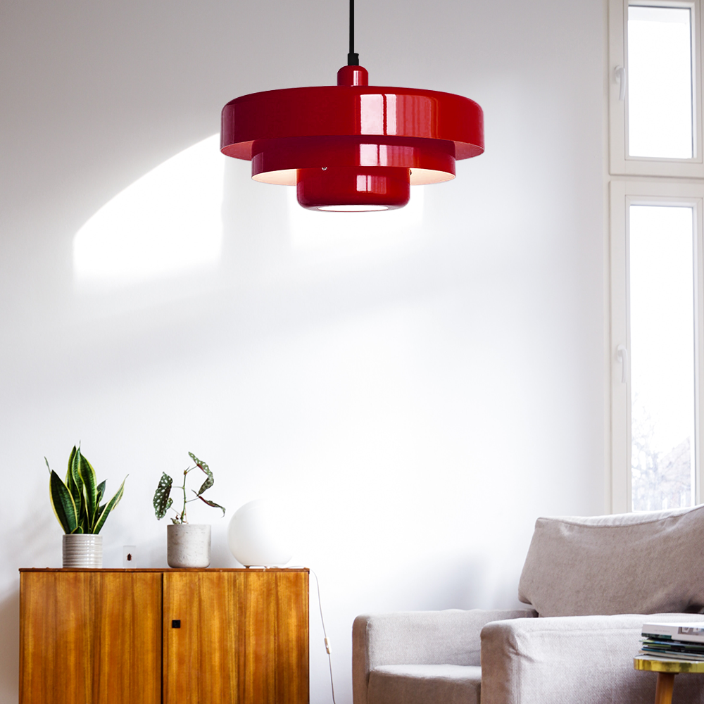 Middelaldersk jern retro enkelt hode Bauhaus hengelampe