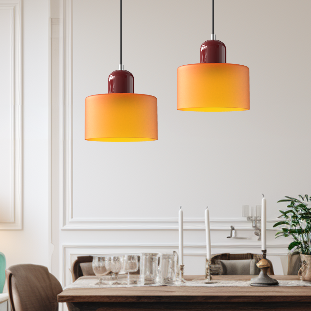 Bauhaus liten glasspendel lampe