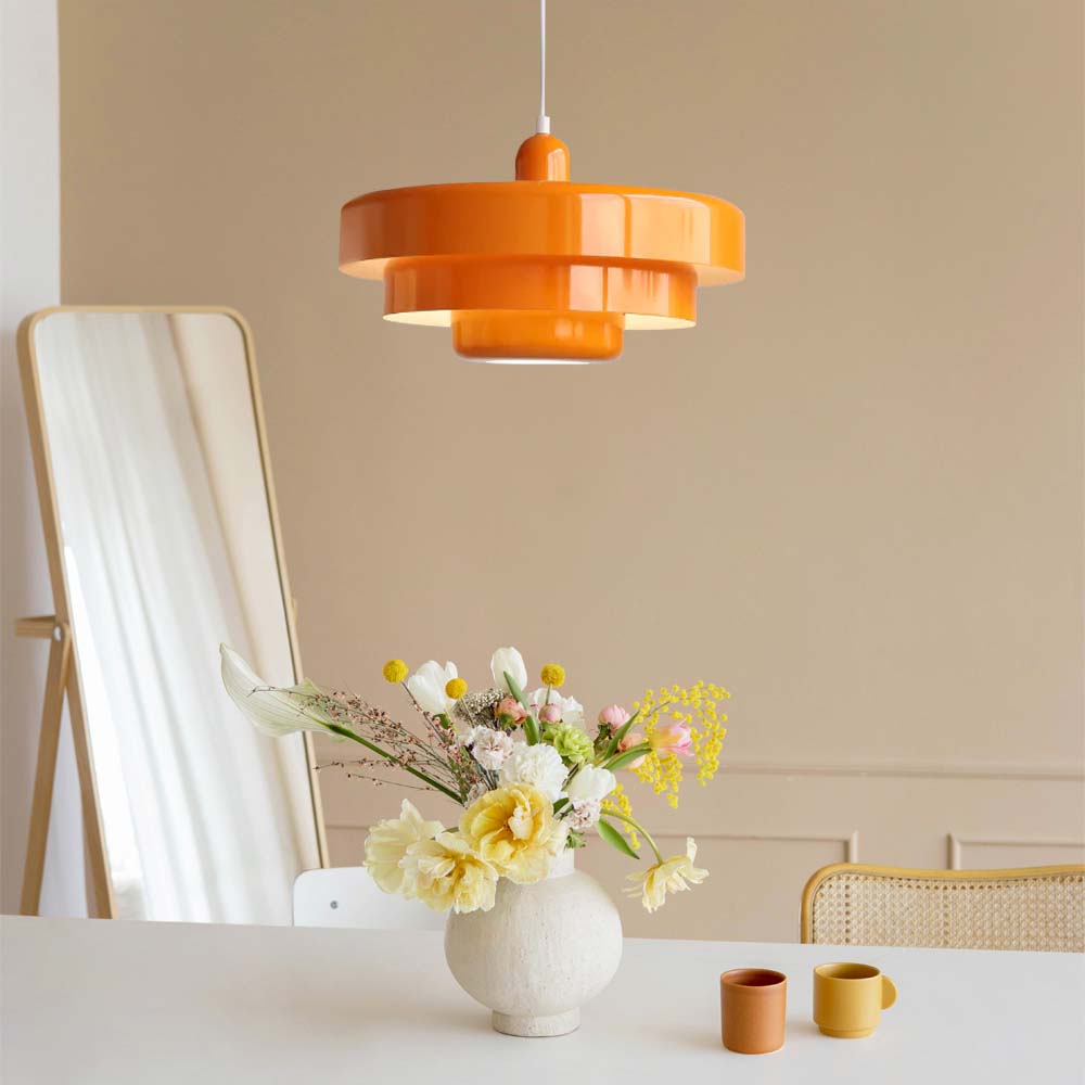 Middelaldersk jern retro enkelt hode Bauhaus hengelampe
