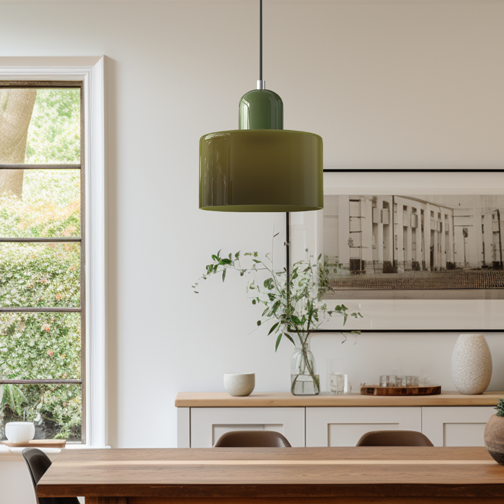 Bauhaus liten glasspendel lampe