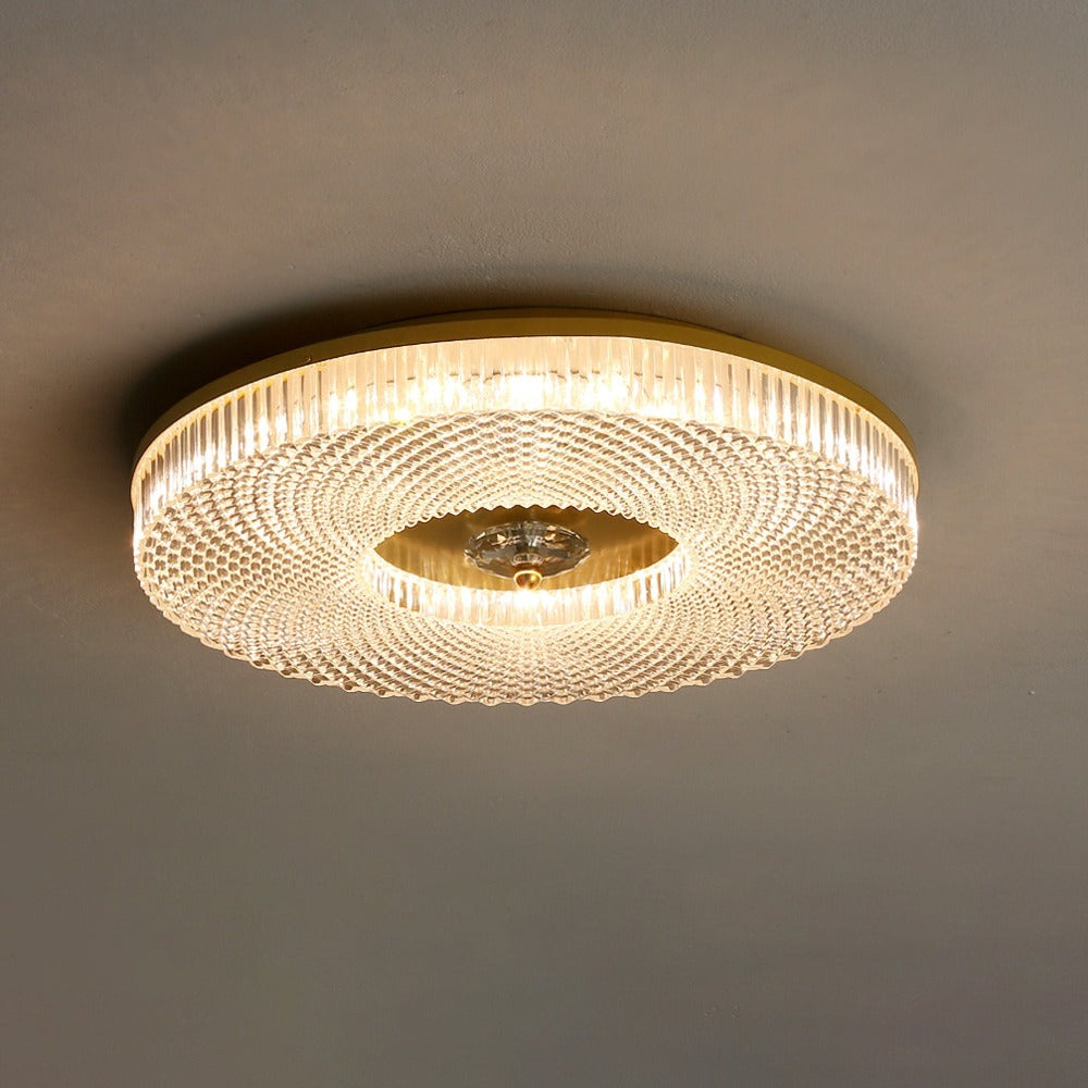 Plafonnier LED rond encastré blanc/or/doré/noir pour chambre à coucher