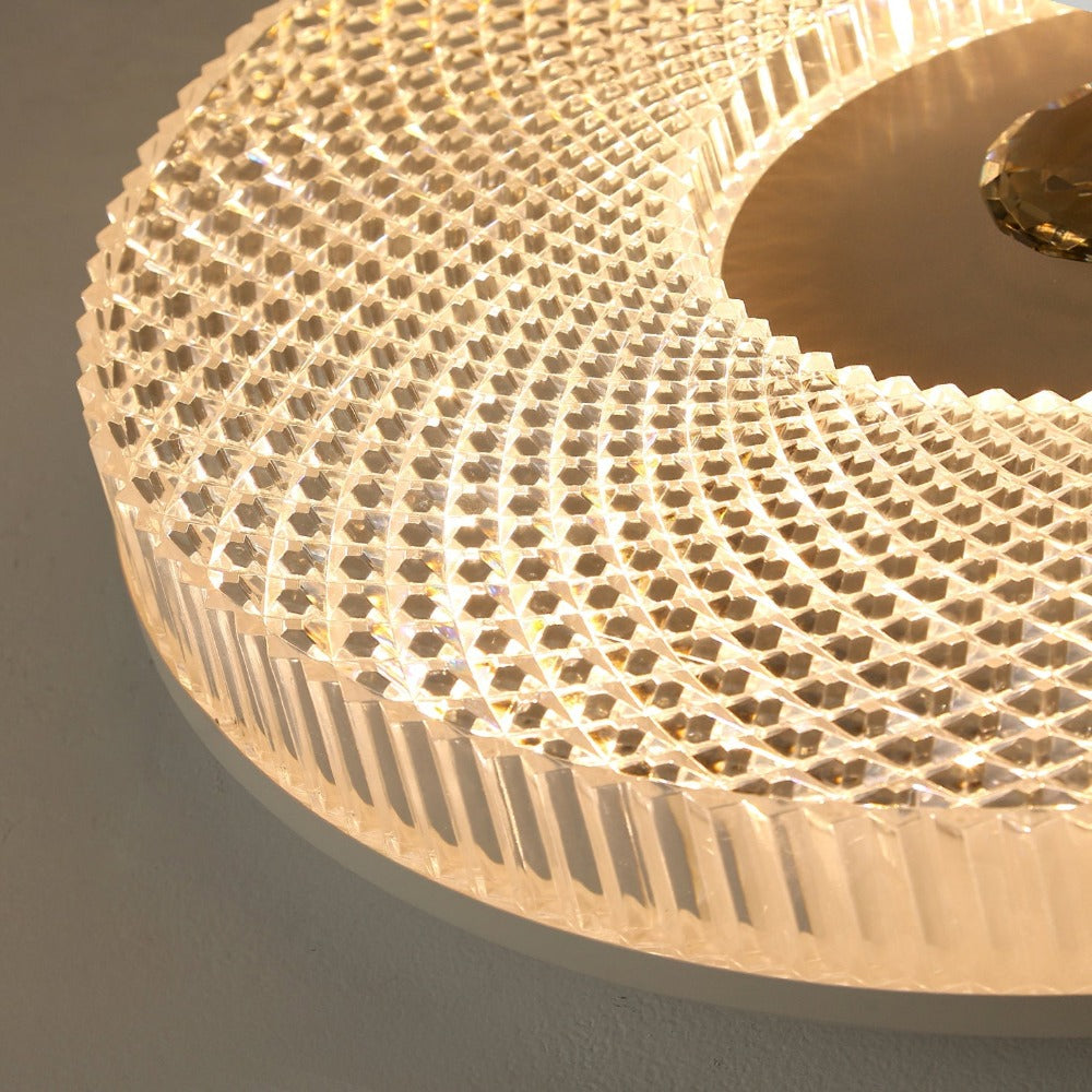 Plafonnier LED rond encastré blanc/or/doré/noir pour chambre à coucher