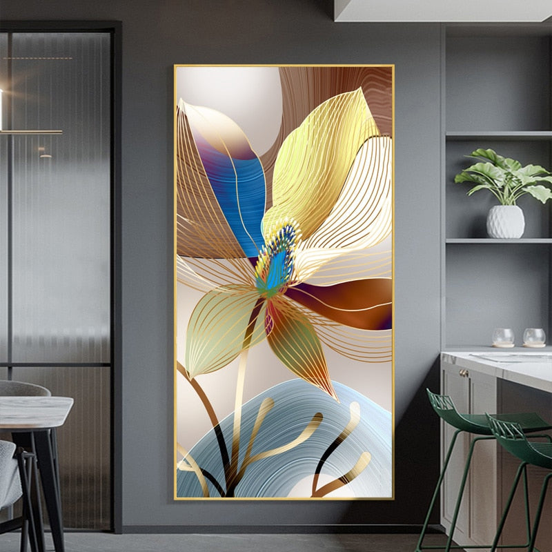 Scandinavian Abstract Flower Paintings