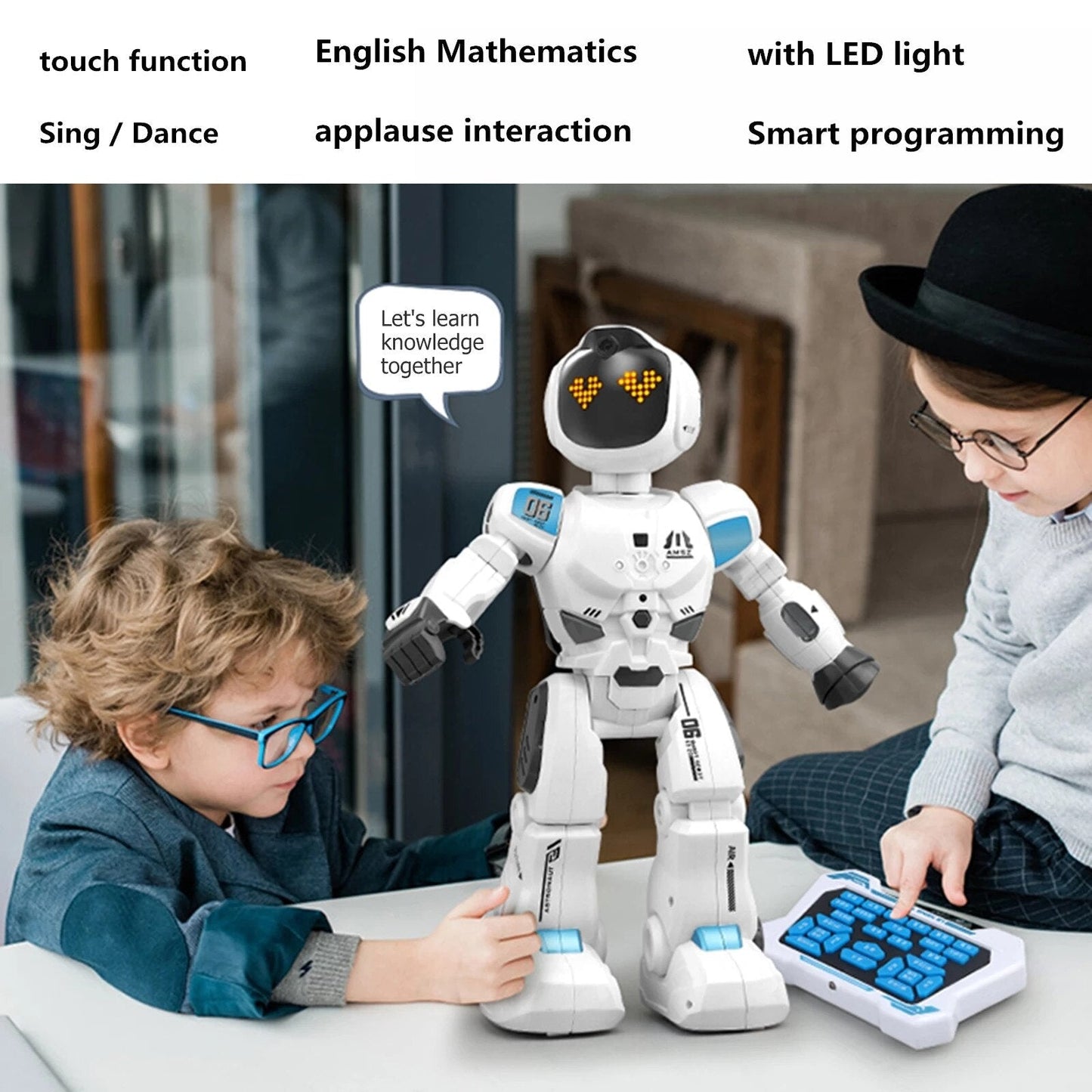 New Smart Robot Toy With LED Light - Programming Singing And Dancing Toy