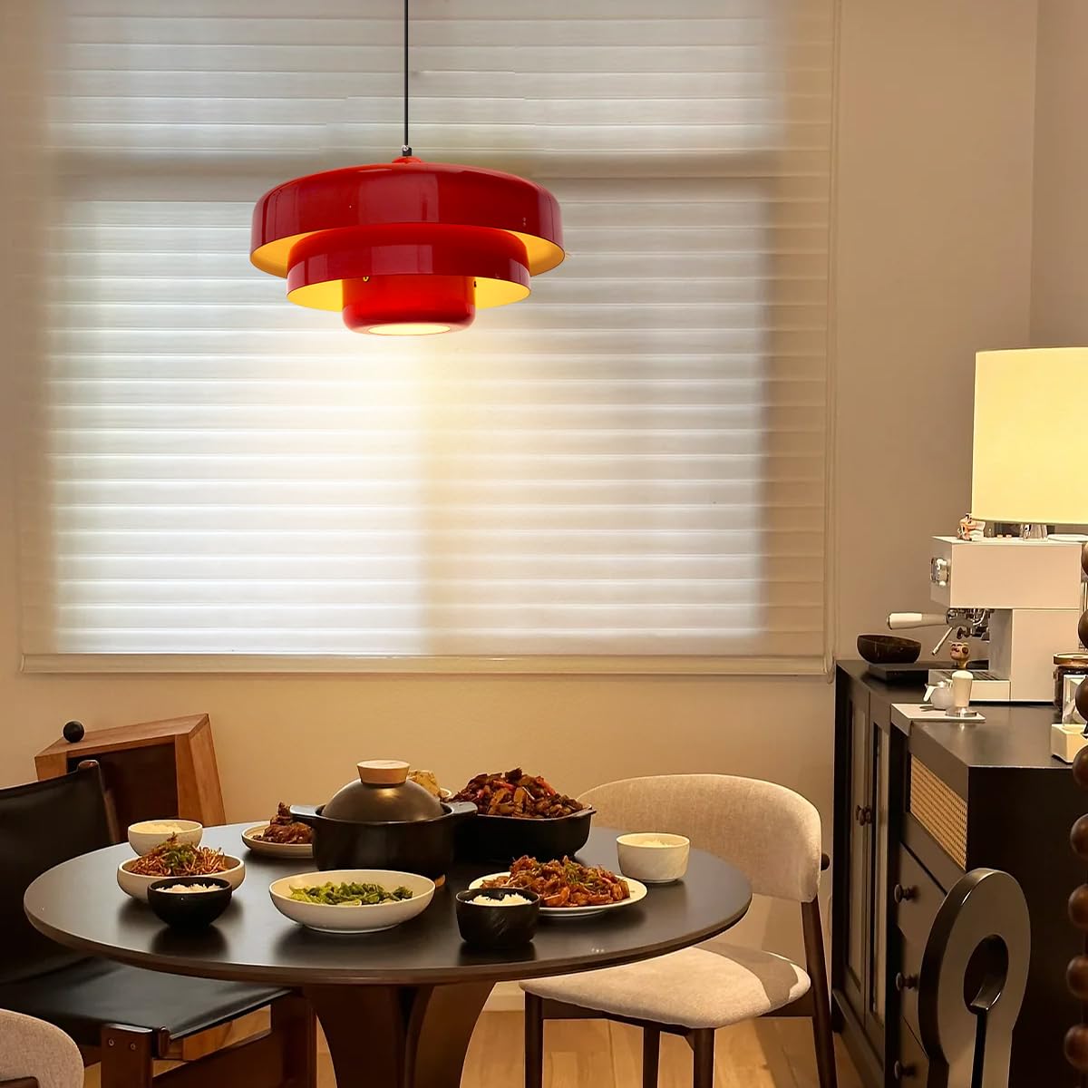 Middelaldersk jern retro enkelt hode Bauhaus hengelampe