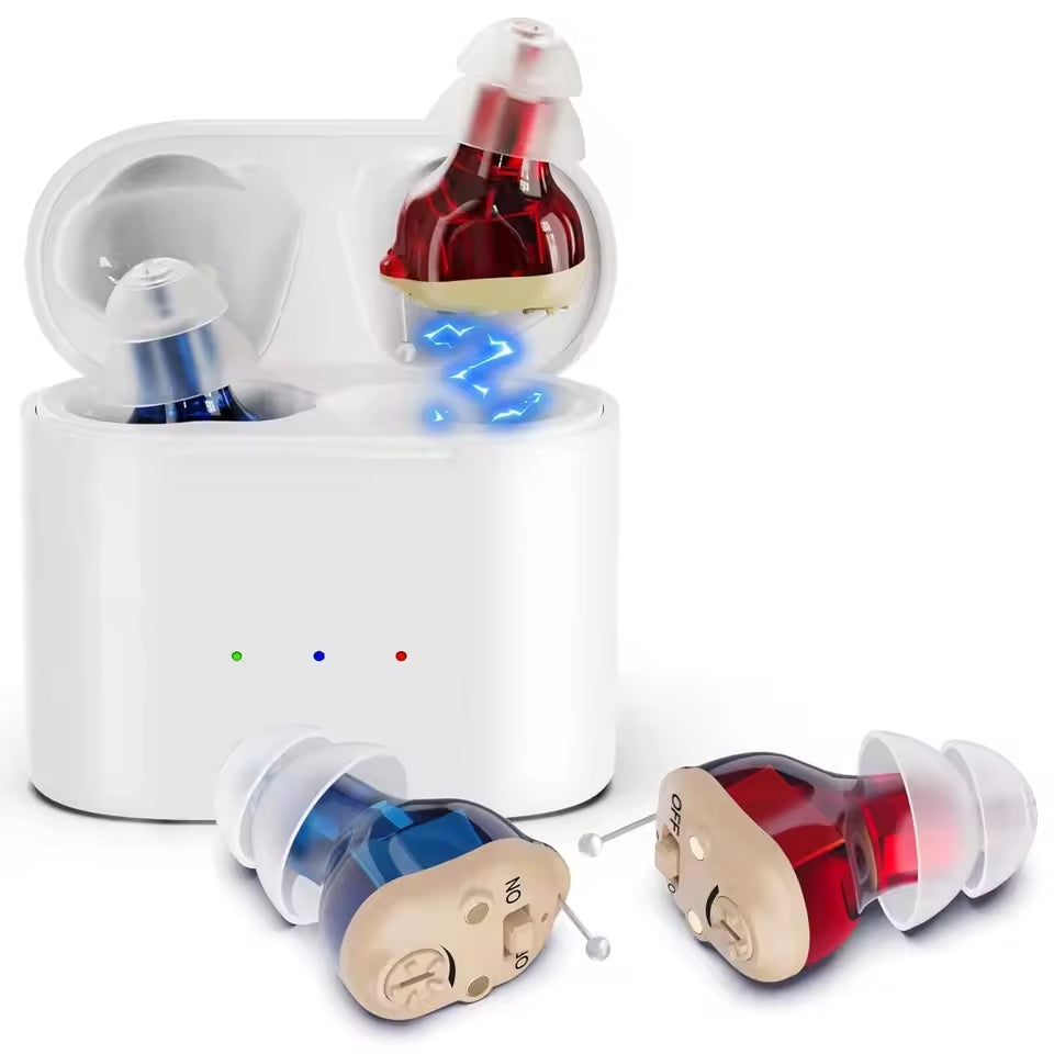 Invisible & Rechargeable Digital Hearing Aids ( Pair )