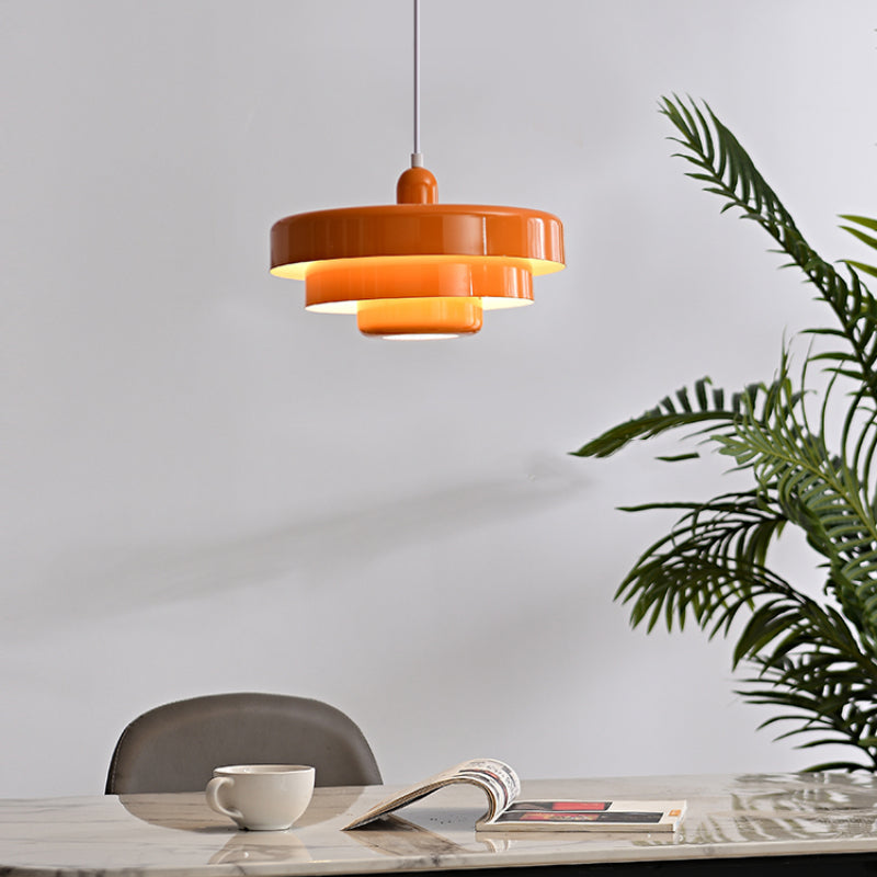 Middelaldersk jern retro enkelt hode Bauhaus hengelampe