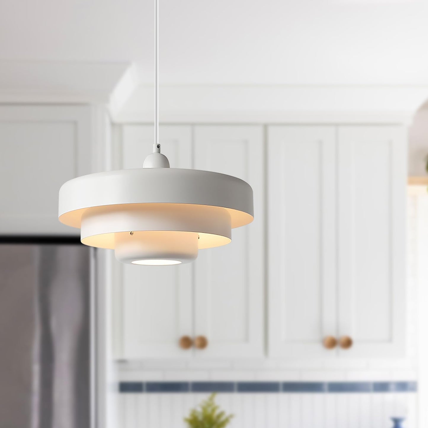 Middelaldersk jern retro enkelt hode Bauhaus hengelampe