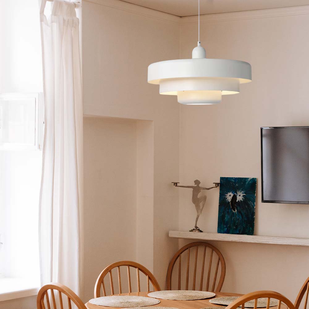 Middelaldersk jern retro enkelt hode Bauhaus hengelampe