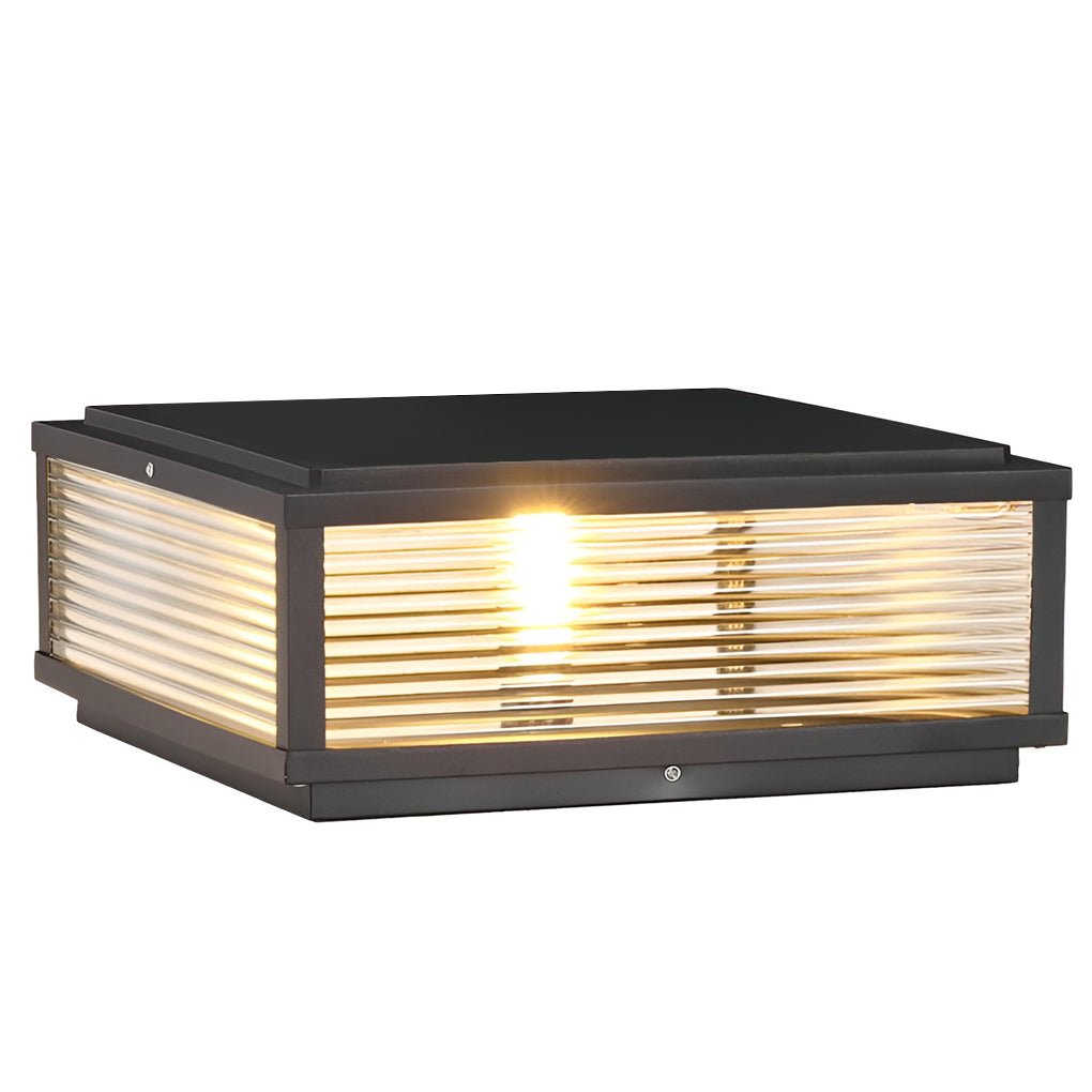Lumière de poteau de clôture solaire étanche contemporaine pour terrasse et pilier extérieur