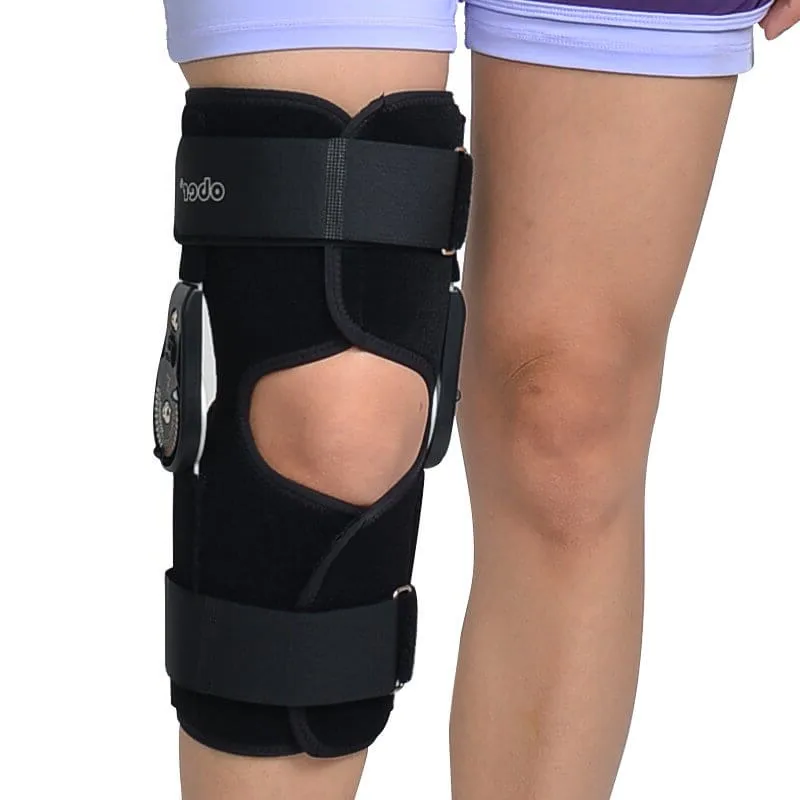 Hengslet ROM knestøtte, postoperativ knestøtte for restitusjonsstabilisering, ACL-, MCL- og PCL-skade
