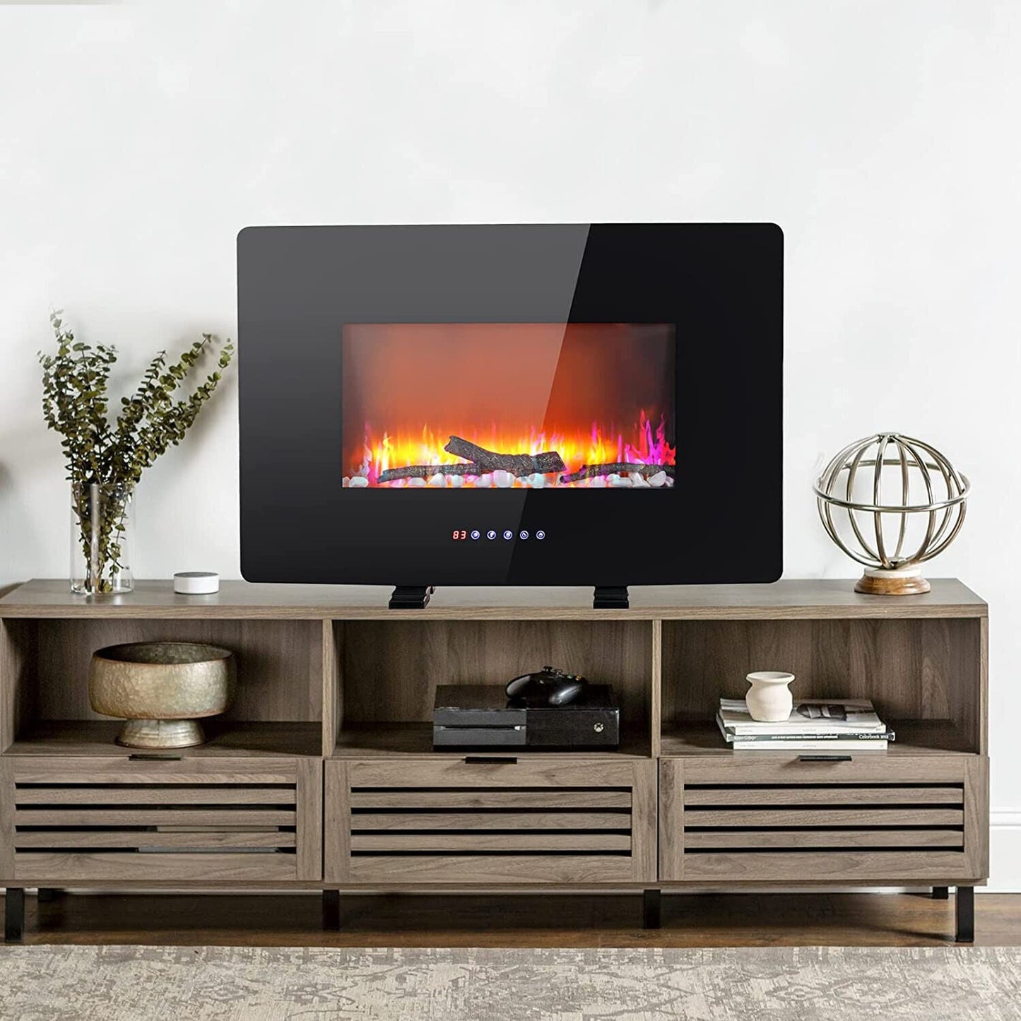 Veggmontert / Frittstående Elektrisk LED Realistisk Flammepeis Romvarmer