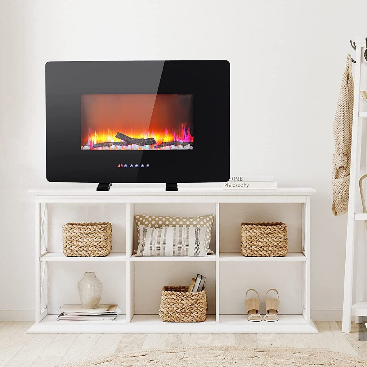 Veggmontert / Frittstående Elektrisk LED Realistisk Flammepeis Romvarmer