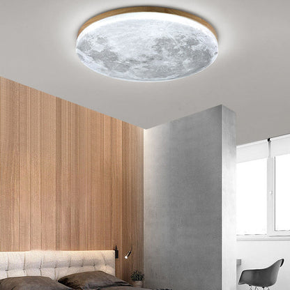 Nordic Minimalist Moon Acrylic LED Mount Ceiling Light