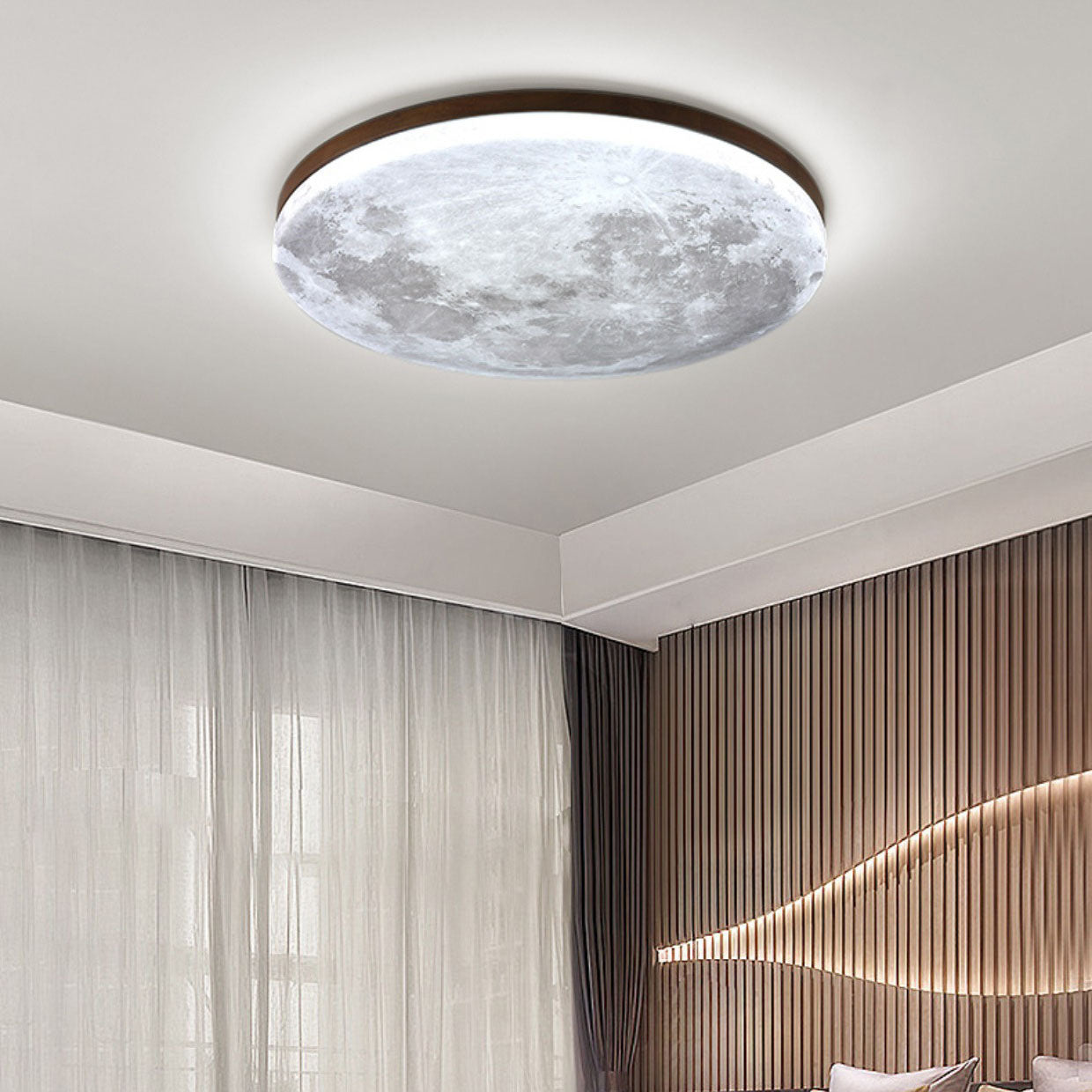 Nordic Minimalist Moon Acrylic LED Mount Ceiling Light