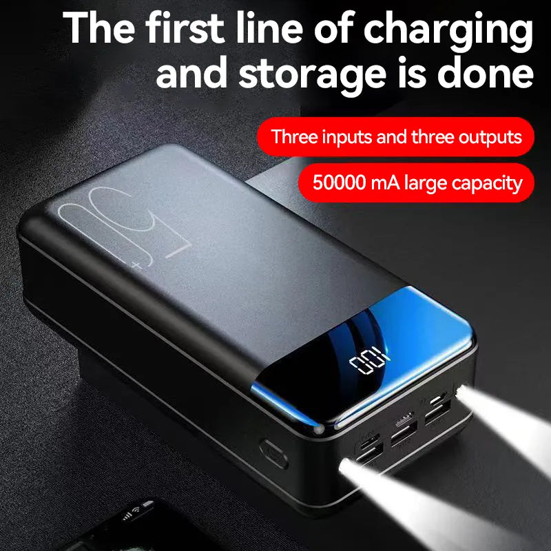 100000mAh Large Capacity Power Bank Mobile Phone Super Fast Charging Mobile Power Tablet Mobile Computer External Power Supply