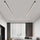 Linear Modern LED Black Metal Flush Mount Ceiling Light