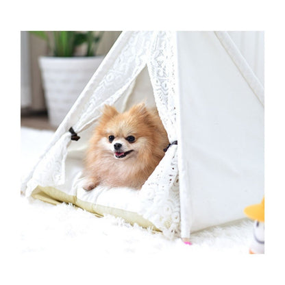 Designer White Pet Teepee