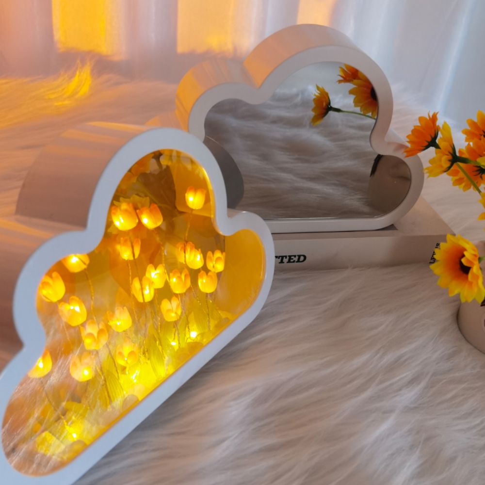 Cloud Tulip Mirror Night Light