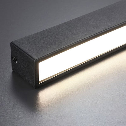 Linear Modern LED Black Metal Flush Mount Ceiling Light