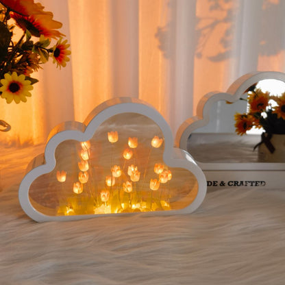 Cloud Tulip Mirror Night Light