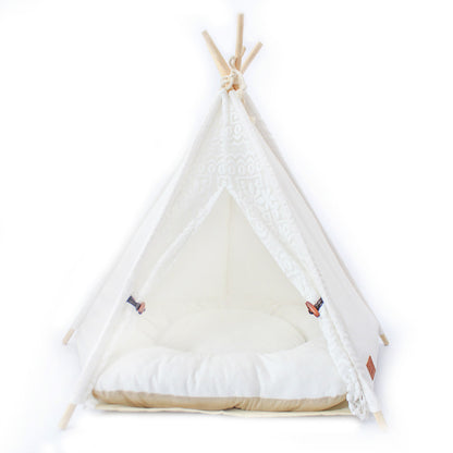 Designer White Pet Teepee