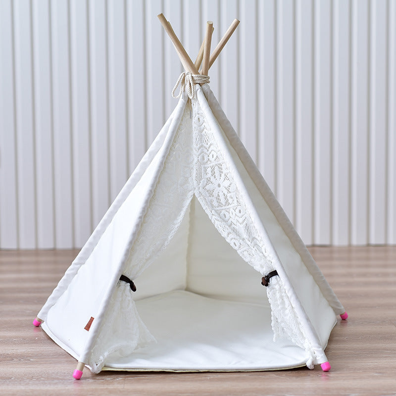 Designer White Pet Teepee