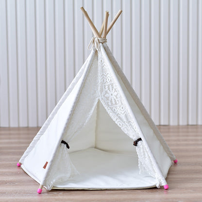 Designer White Pet Teepee