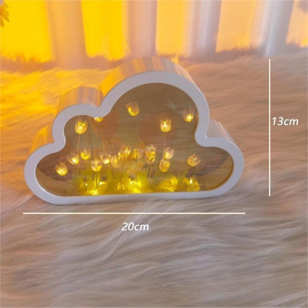 Cloud Tulip Mirror Night Light