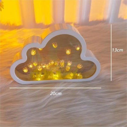 Cloud Tulip Mirror Night Light