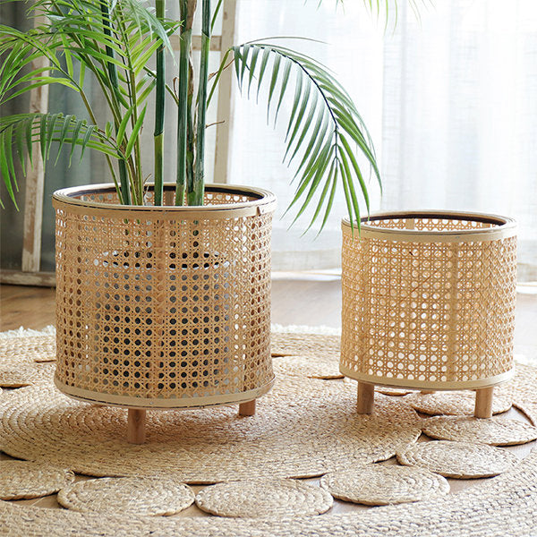 Woven Rattan Flowerpot Holder