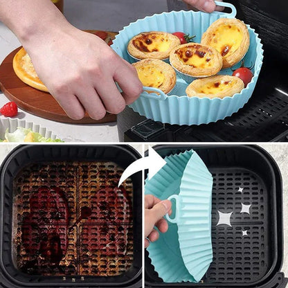 Baking Tray - Reusable Silicone - Perfect for Air Fryers - Practical and Eco-Friendly
