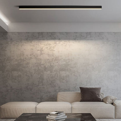 Linear Modern LED Black Metal Flush Mount Ceiling Light