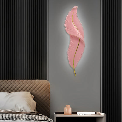 Feathers LED White Contemporary Wall Lamp Wall Sconce Lighting