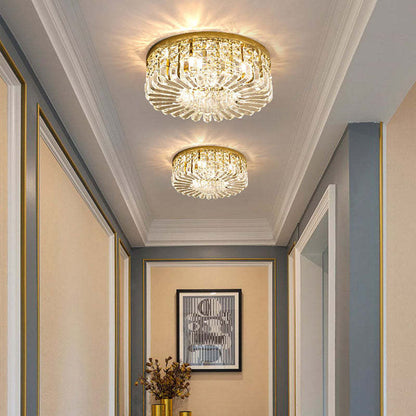 Luxury Crystal Flush Mount Metal/Crystal Ceiling Light