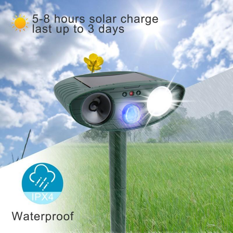 Cat Outdoor Solar Ultrasonic Repeller - Get Rid of Cats in 48 Hours or It's FREE