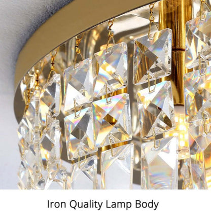 Luxury Crystal Flush Mount Metal/Crystal Ceiling Light