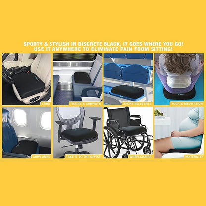 Car Seat Cushion Orthopedic Chair Pads With Anti-Slip Bottom