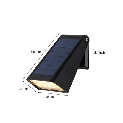 90° Adjustable Smart LED Waterproof Black Contemporary Solar Wall Lights